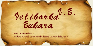 Veliborka Bukara vizit kartica